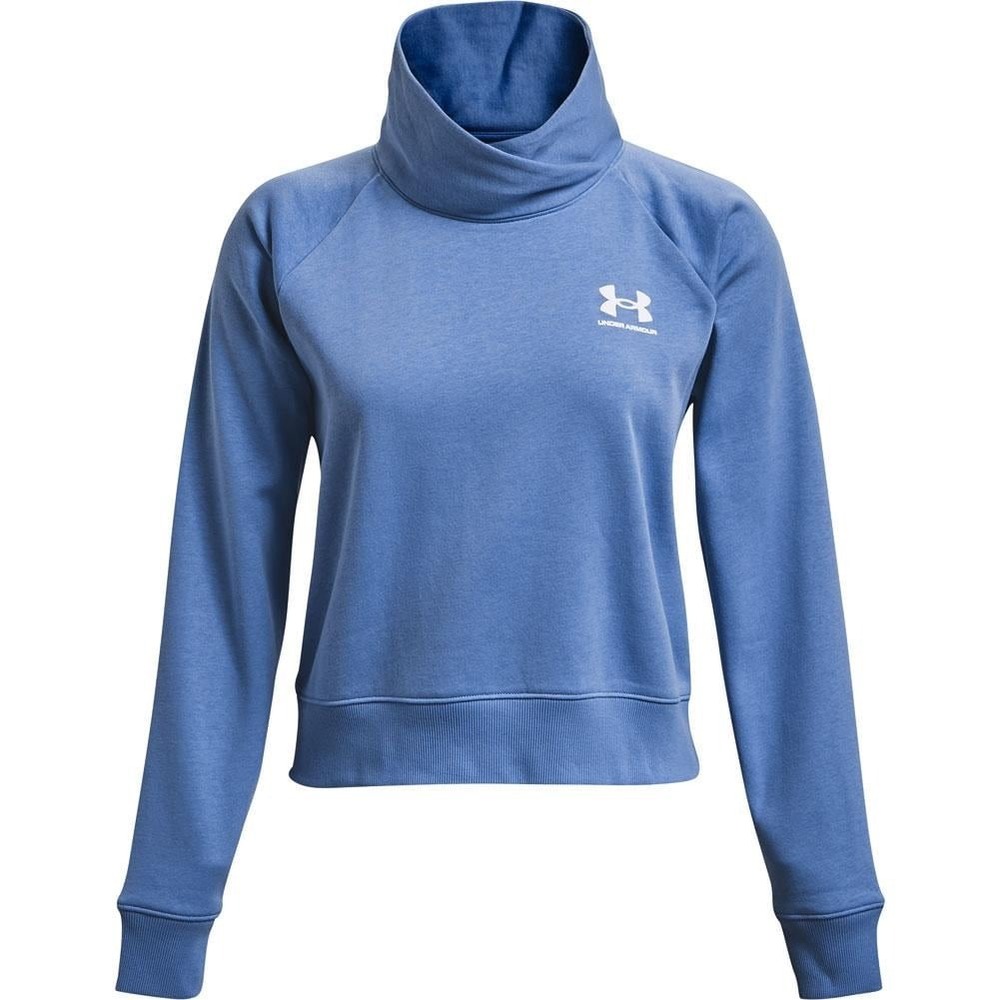 Under Armour Rival Fleece Wrap Neck Pullover Blue Large NEW! $55